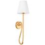 1_Elmhurst 27 1/2" High Vintage Gold Leaf Wall Sconce
