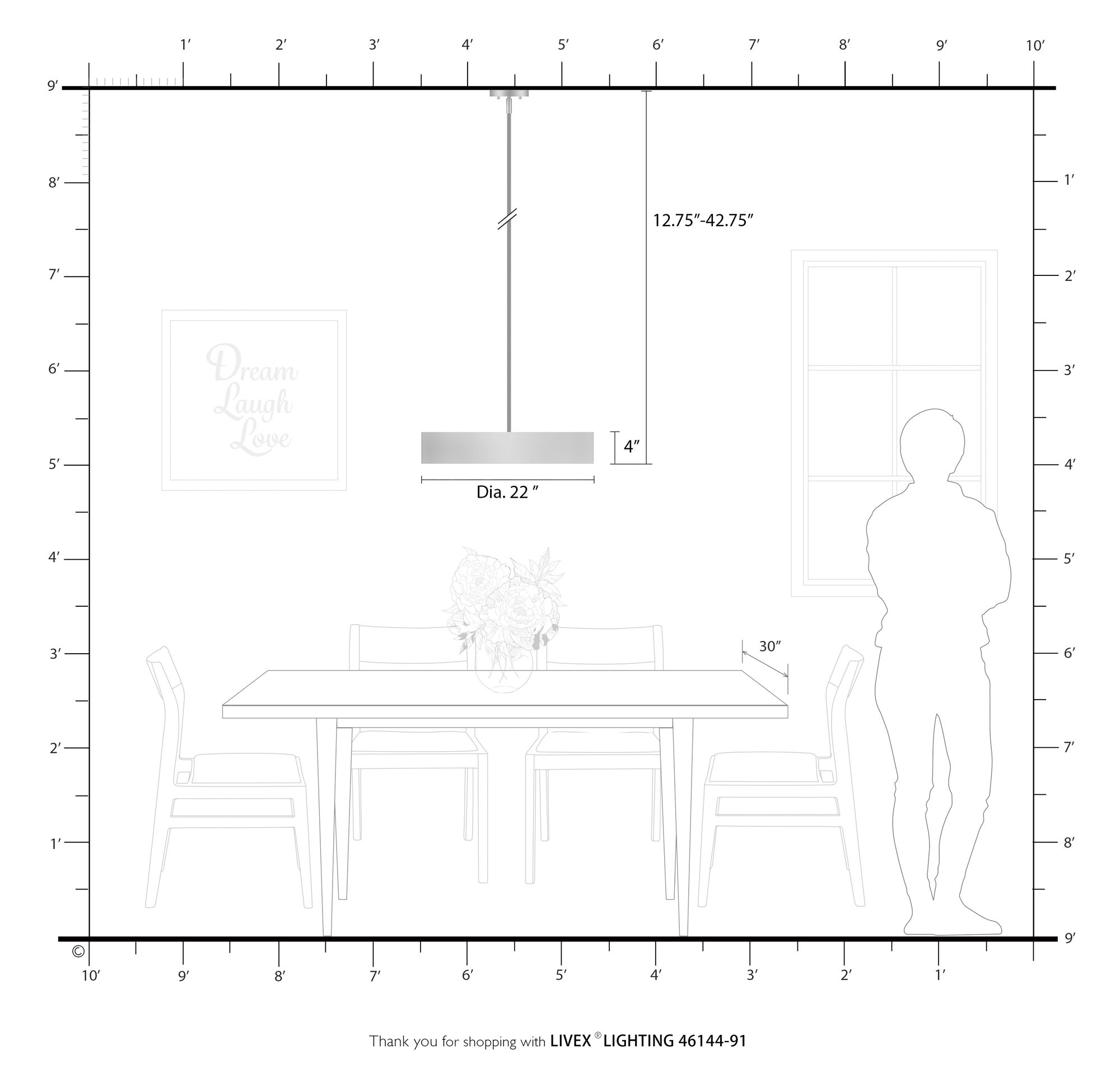 Elmhurst 4 Light Brushed Nickel Drum Pendant