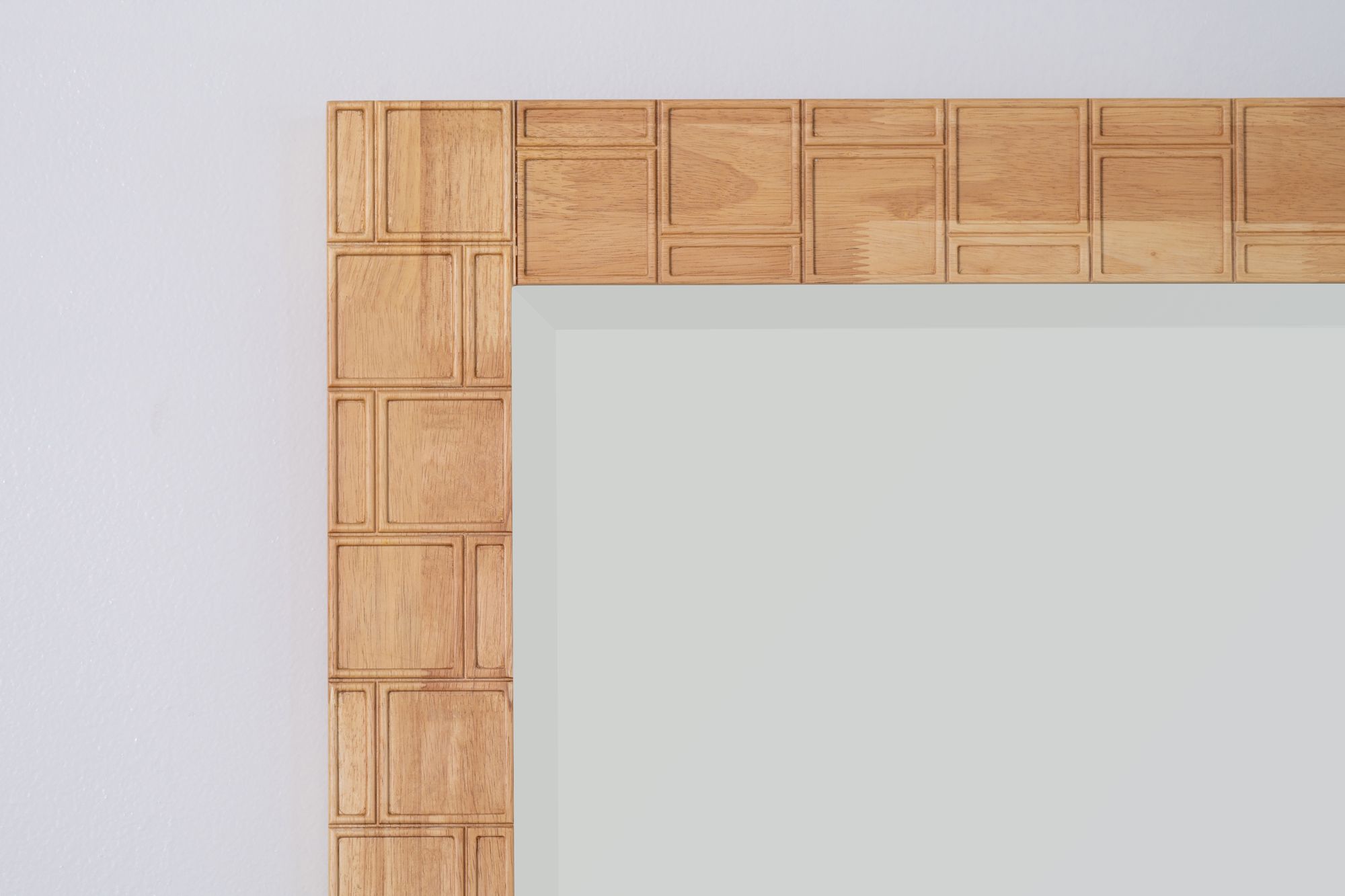 Image 6 Elmore Natural 44" x 30" Wood Rectangle Wall Mirror more views