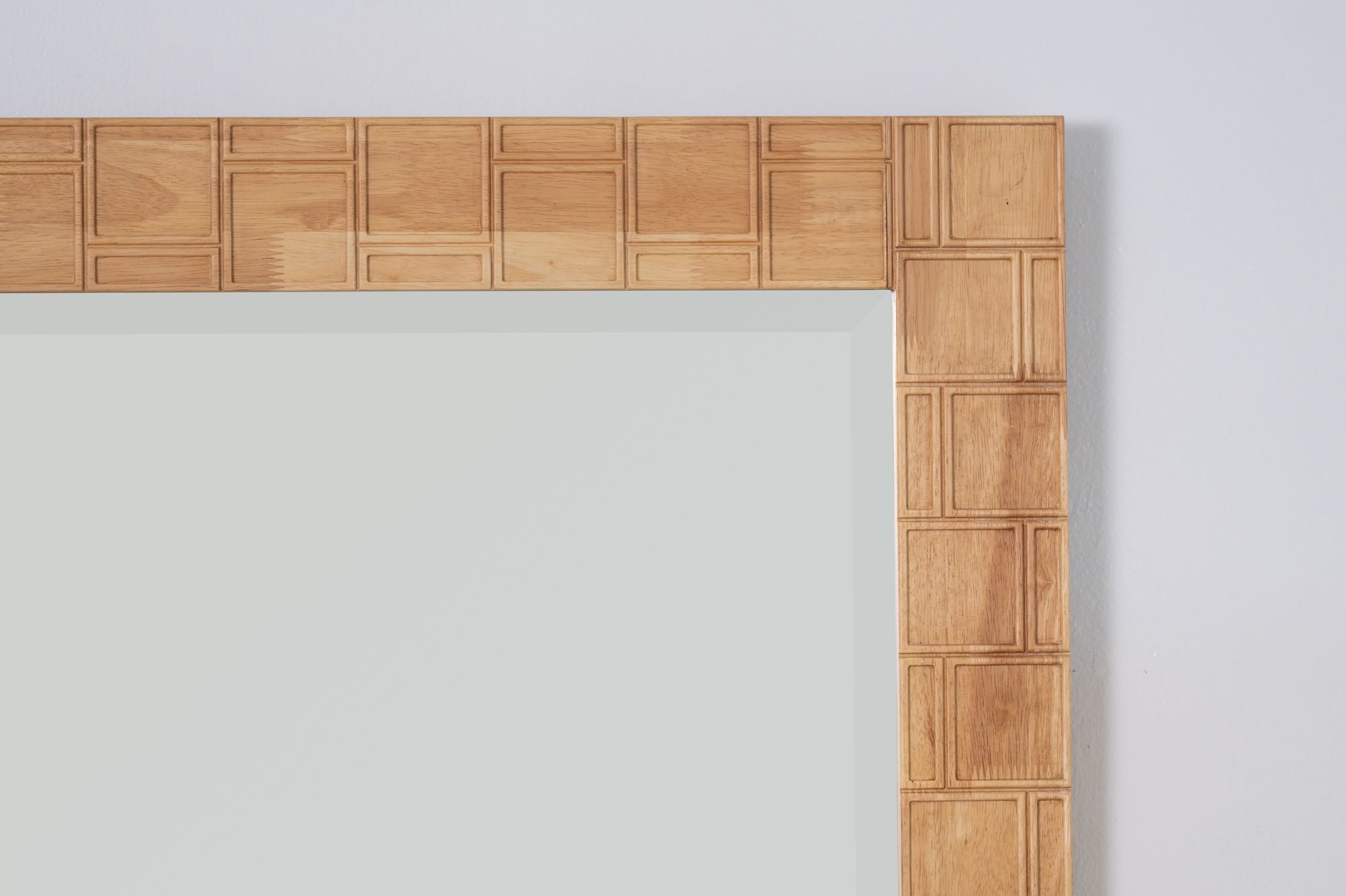Image 7 Elmore Natural 44" x 30" Wood Rectangle Wall Mirror more views