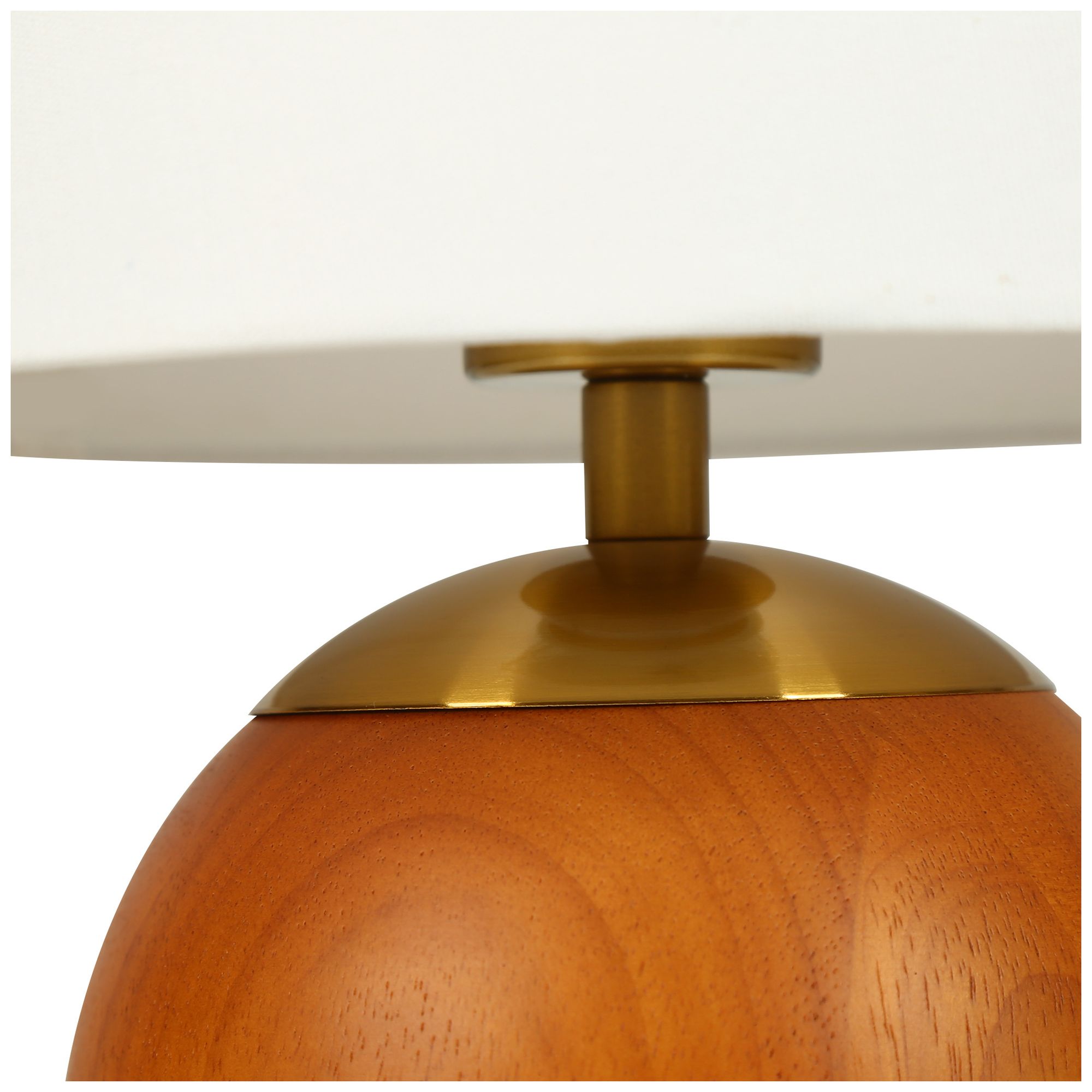 Image 3 Elmsley Modern Walnut Wood 14.1" Accent Table Lamp with Linen Shade more views