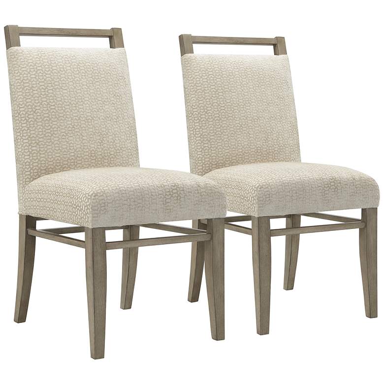 Image 1 Elmwood Cream Fabric Dining Chairs Set of 2