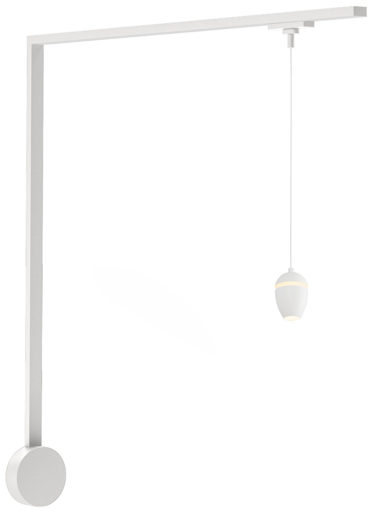 Eloa 1 Light White dimmable 3000K LED Trilo Track Wall Kit