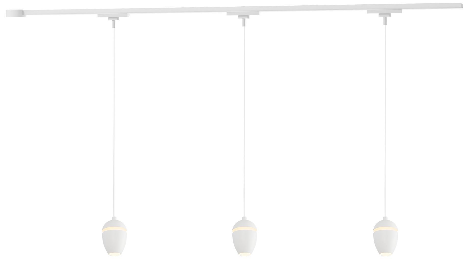 Eloa 3 Light White dimmable 3000K LED Trilo Track Ceiling Kit