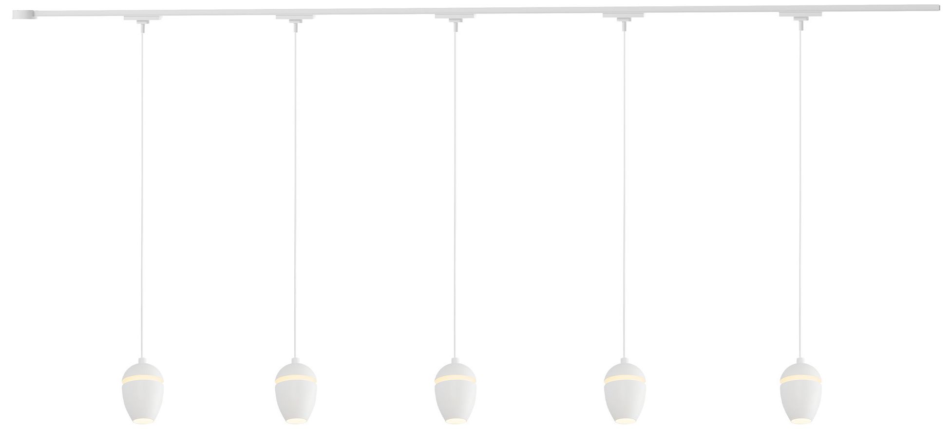 Eloa 5 Light White dimmable 4000K LED Trilo Track Ceiling Kit