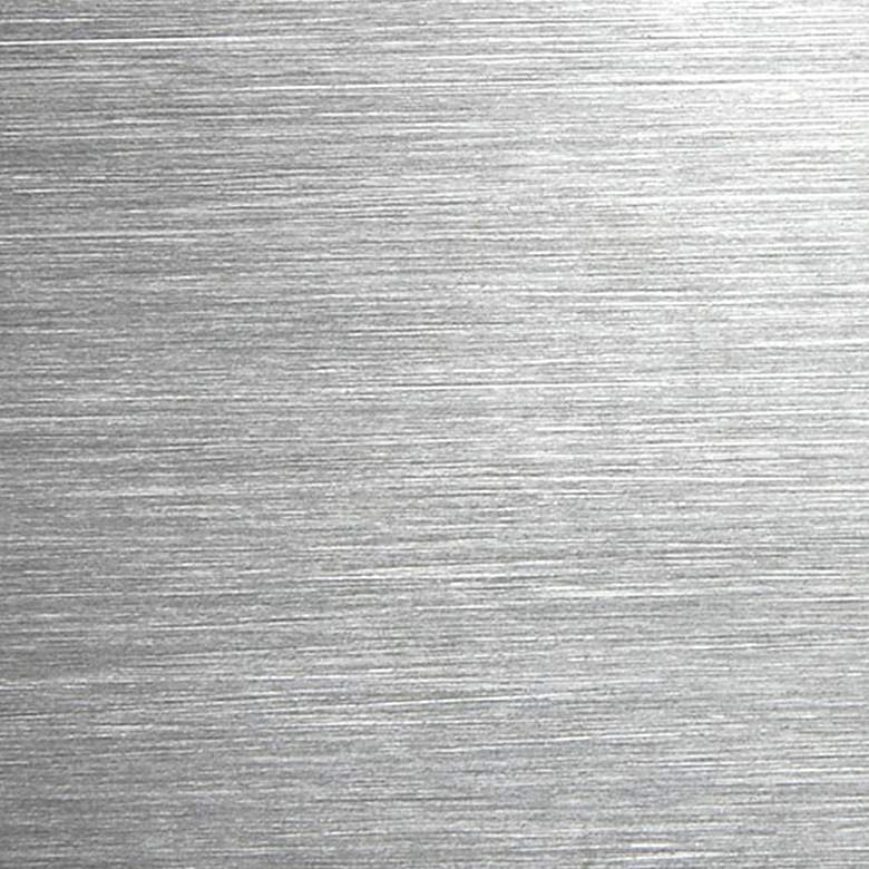 Image 4 Elodie 23 3/4" Wide Matte White Brushed Steel Bar Table more views
