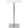 Elodie 23 3/4" Wide Matte White Brushed Steel Bar Table in scene