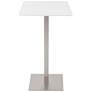 Elodie 23 3/4" Wide Matte White Brushed Steel Bar Table in scene
