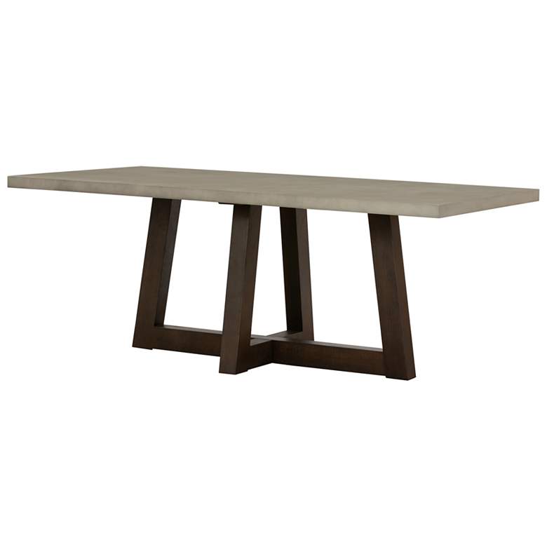 Image 1 Elodie 79 in. Rectangular Dining Table in Dark Gray Oak and Gray Concrete