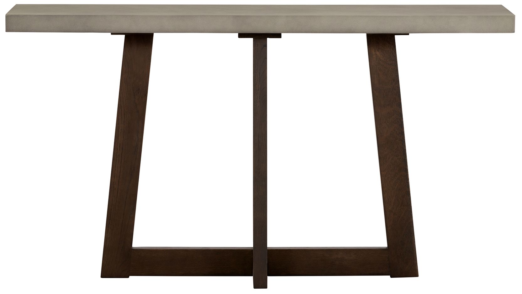 Image 3 Elodie Rectangle Console Table in Dark Gray Oak Wood and Gray Concrete more views