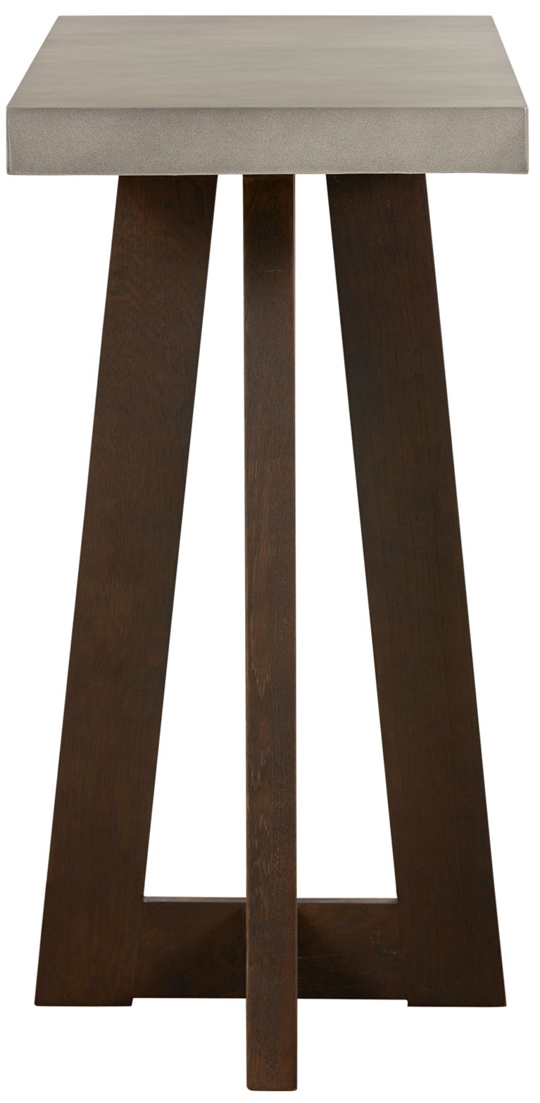 Image 4 Elodie Rectangle Console Table in Dark Gray Oak Wood and Gray Concrete more views