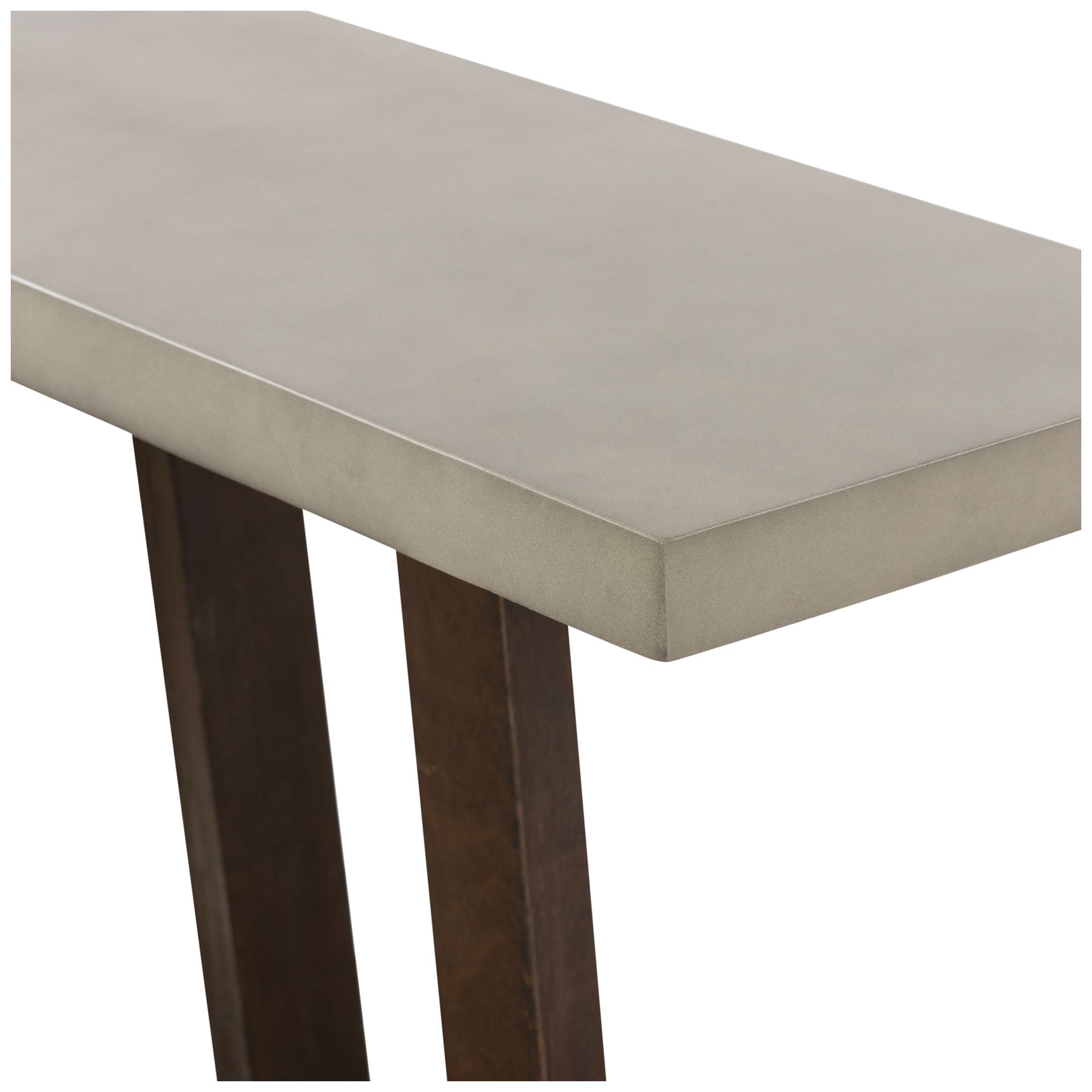 Image 5 Elodie Rectangle Console Table in Dark Gray Oak Wood and Gray Concrete more views