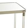 Elody 43 3/4" Wide Mirrored Silver Metal Console Table