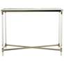 Elody 43 3/4" Wide Mirrored Silver Metal Console Table