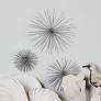 Thumbnail1 of Elody Textured Silver 3-Piece Metal Wall Art Set