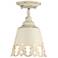 Eloise 1-Light Semi-Flush in Antique Ivory