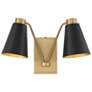 1_Eloise 10 1/2" High Natural Brass 2-Light Wall Sconce