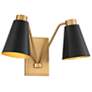 4_Eloise 10 1/2" High Natural Brass 2-Light Wall Sconce more views