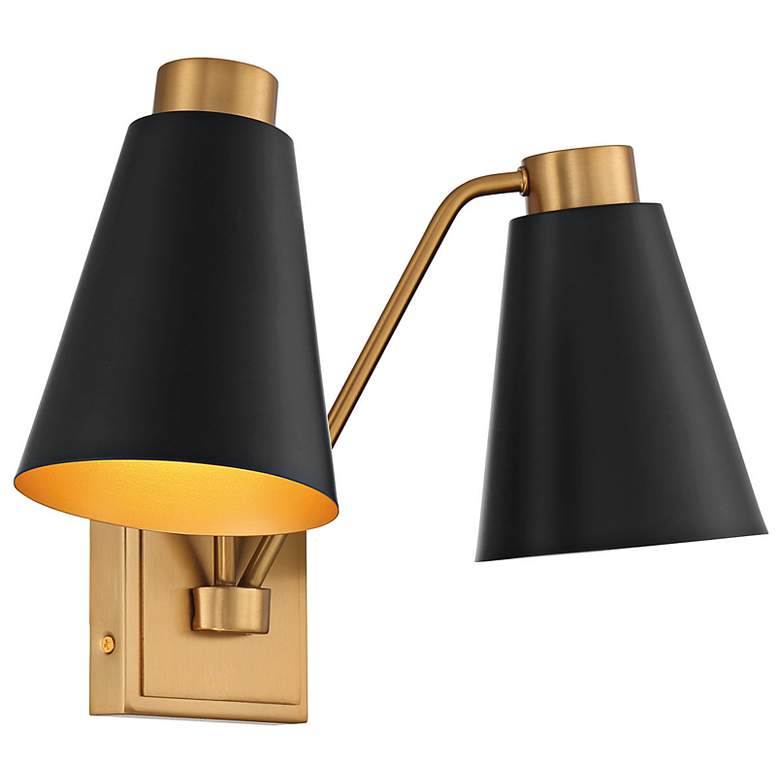 Image 5 Eloise 10 1/2" High Natural Brass 2-Light Wall Sconce more views