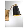 6_Eloise 10 1/2" High Natural Brass 2-Light Wall Sconce more views