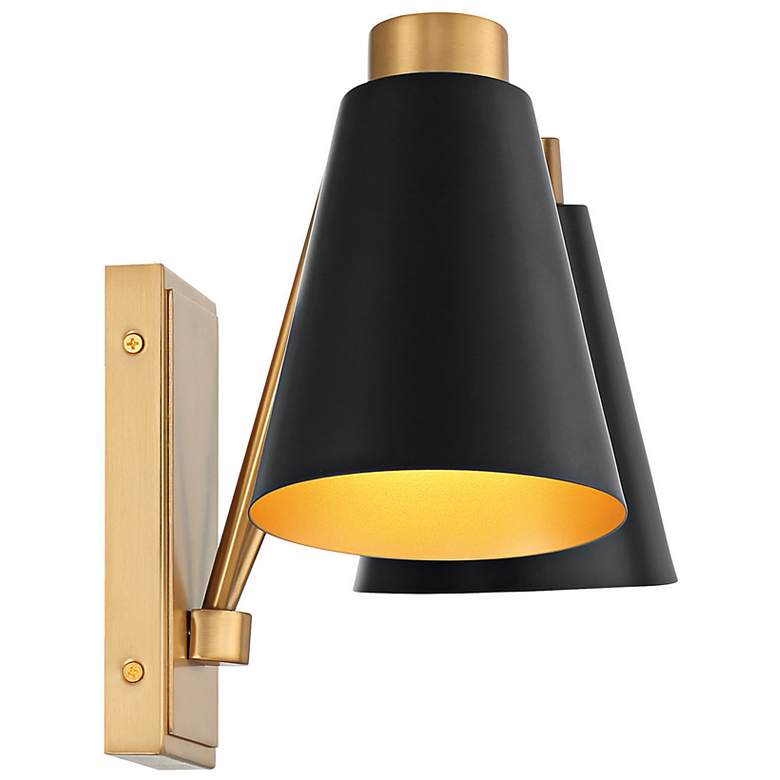 Image 7 Eloise 10 1/2" High Natural Brass 2-Light Wall Sconce more views
