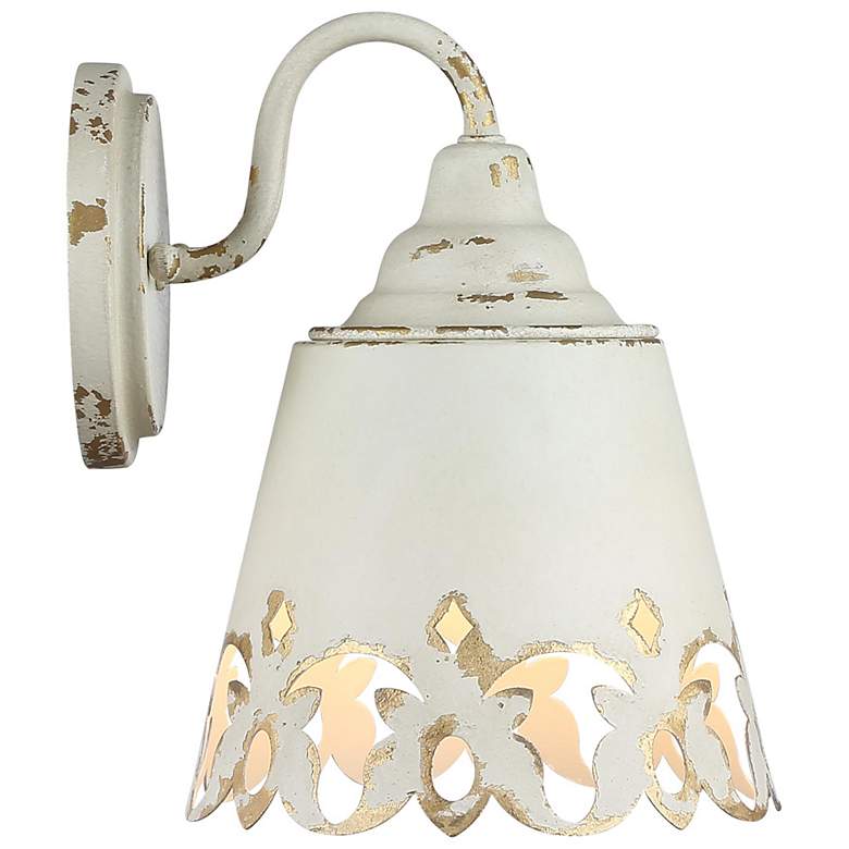 Image 1 Eloise 10" High Antique Ivory Wall Sconce