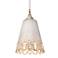 Eloise 10" Wide Antique Ivory Mini Pendant
