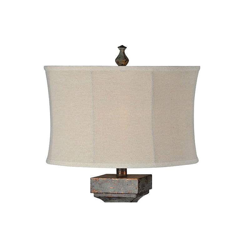 Image 3 Eloise Blue Distressed with Copper Highlights Table Lamp more views