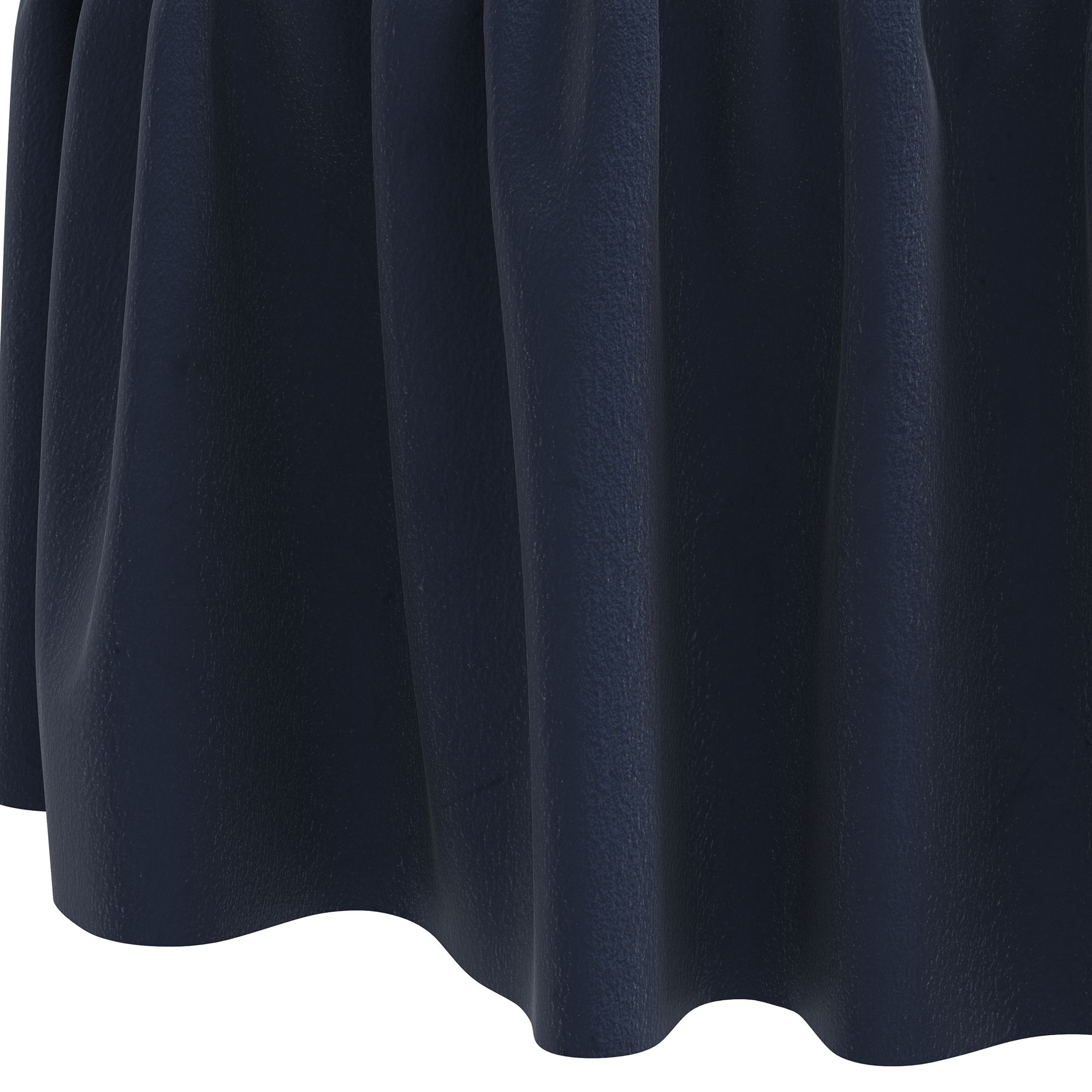 Image 2 Eloise Navy Ink Velvet Round Ottoman - Made to Order more views