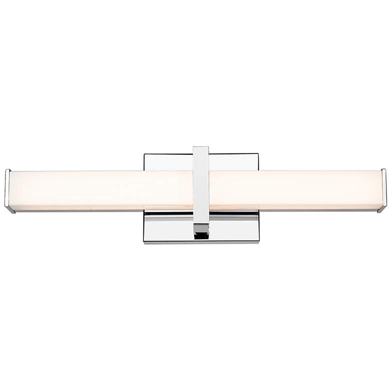 Image 1 Elon 1-Light Vanity Light in Chrome with Opal Glass