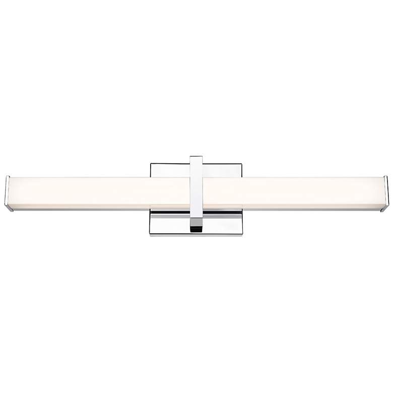 Image 1 Elon 1-Light Vanity Light in Chrome with Opal Glass
