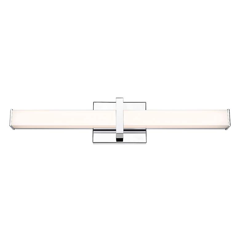 Image 2 Elon 1-Light Vanity Light in Chrome with Opal Glass more views