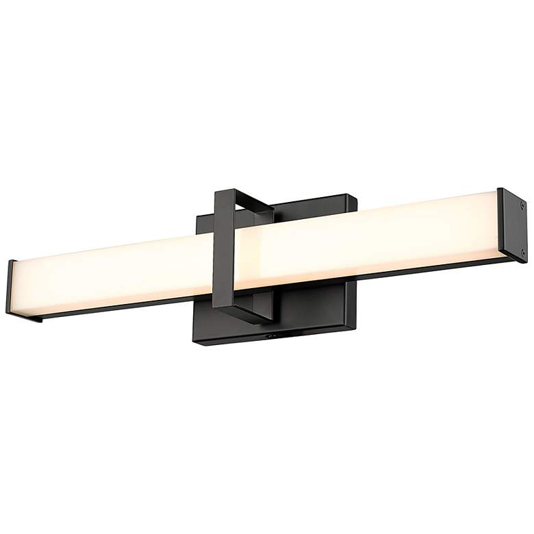 Image 1 Elon 4 3/4" Wide Matte Black 1-Light Bath Light with Opal Glass