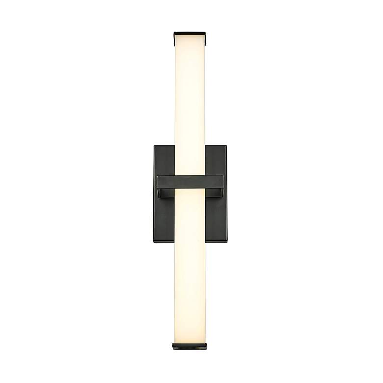 Image 3 Elon 4 3/4" Wide Matte Black 1-Light Bath Light with Opal Glass more views