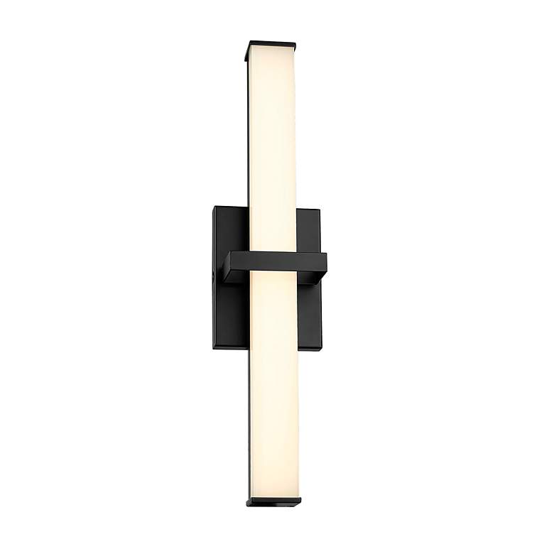 Image 4 Elon 4 3/4" Wide Matte Black 1-Light Bath Light with Opal Glass more views