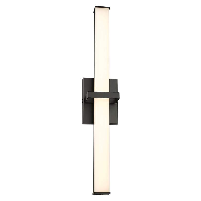 Image 3 Elon 4 3/4" Wide Matte Black 1-Light Bath Light with Opal Glass more views