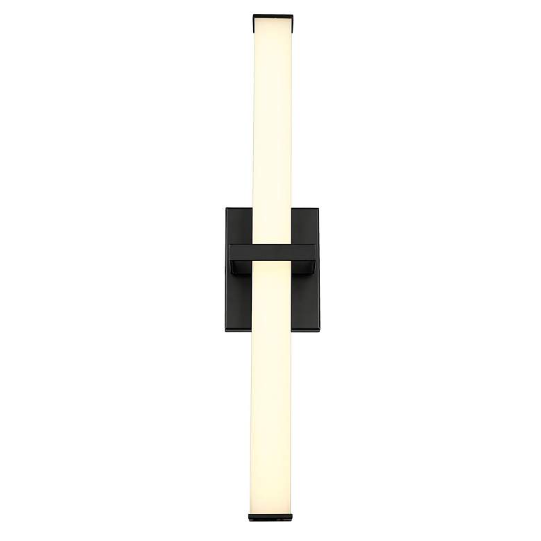 Image 4 Elon 4 3/4" Wide Matte Black 1-Light Bath Light with Opal Glass more views