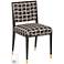 Eloquent Black Patriotic Print Upholstered Dining Chair