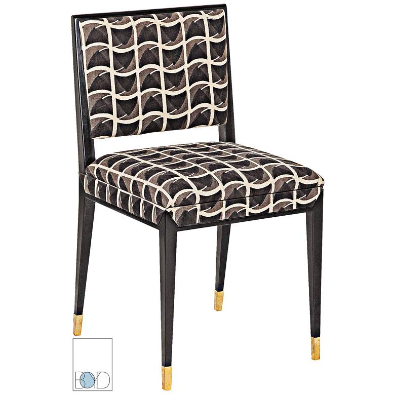 Image 1 Eloquent Black Patriotic Print Upholstered Dining Chair
