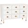 Eloquent White Lacquer 9-Drawer Accent Chest