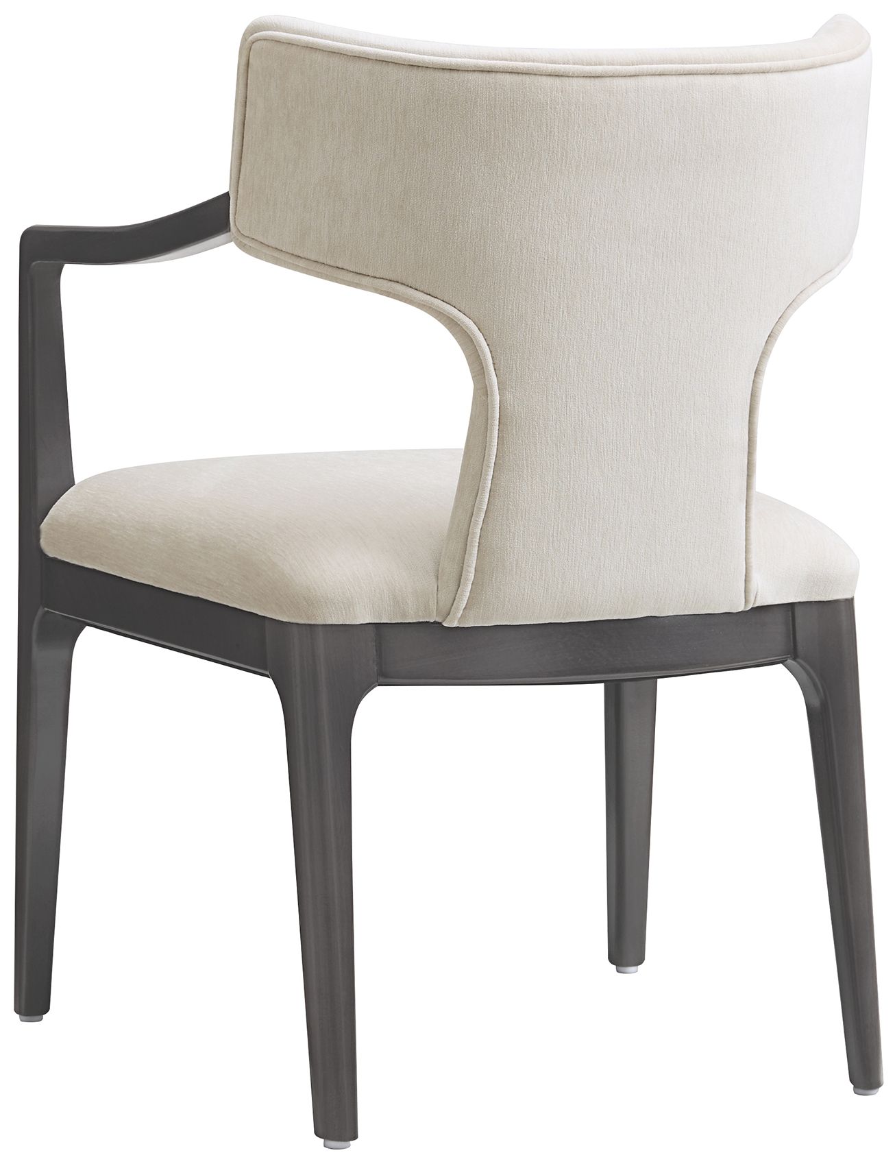 Eloria Mid-Century Modern Chenille Wood Armchair in Cream
