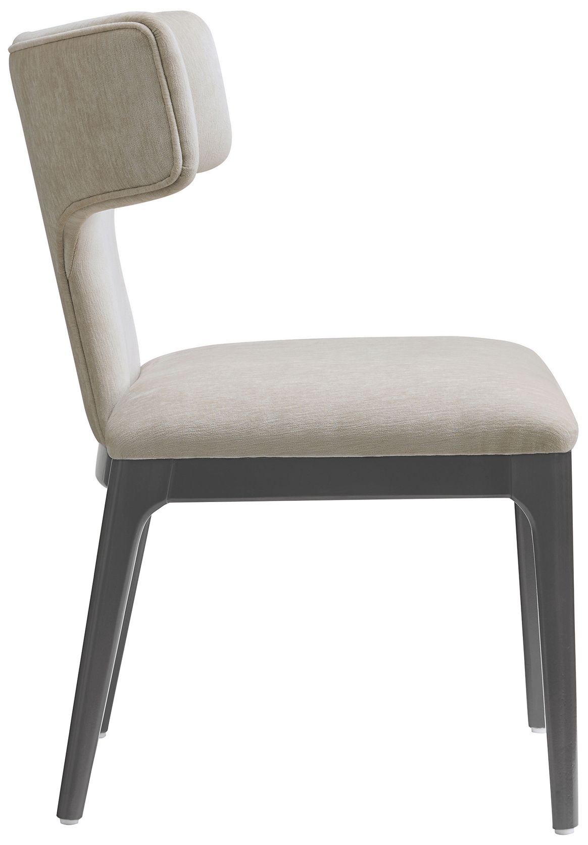 Image 6 Eloria Mid-Century Modern Chenille Wood Side Chair in Taupe - Set of 2 more views