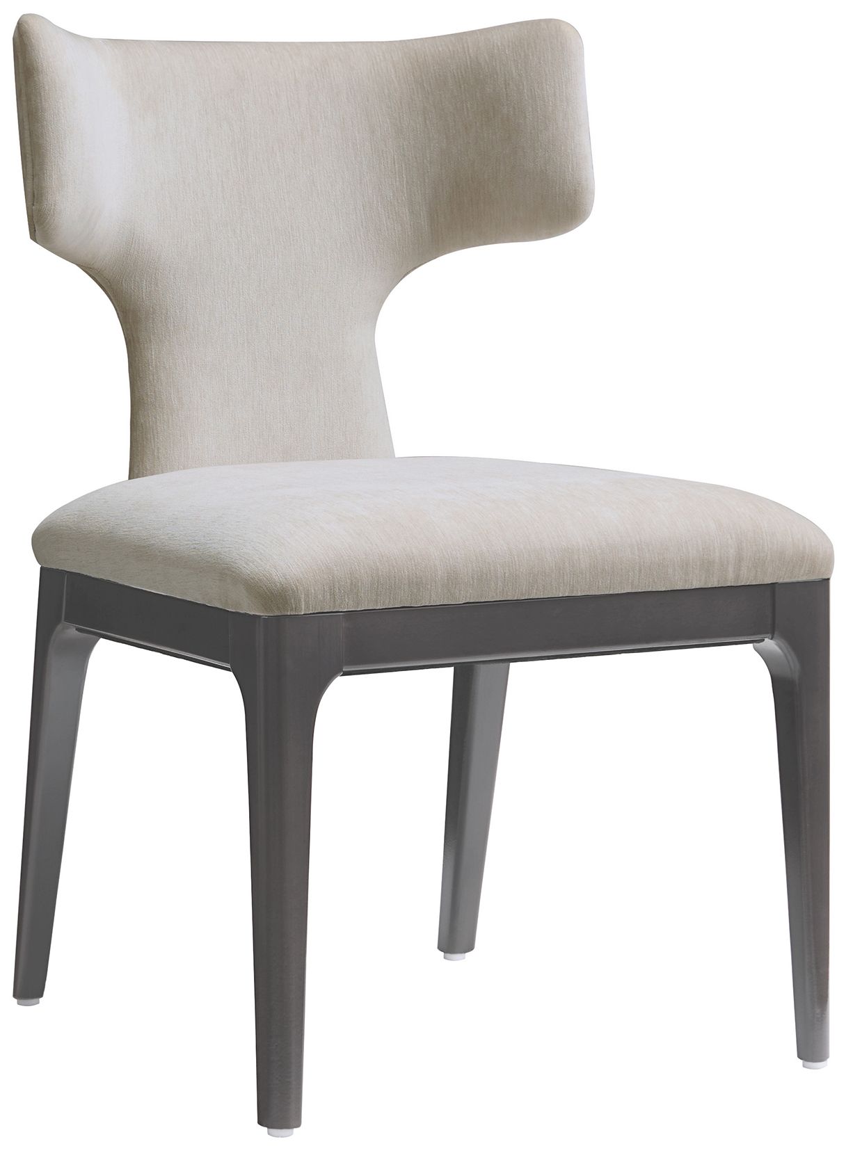 Eloria Mid-Century Modern Chenille Wood Side Chair in Taupe - Set of 2