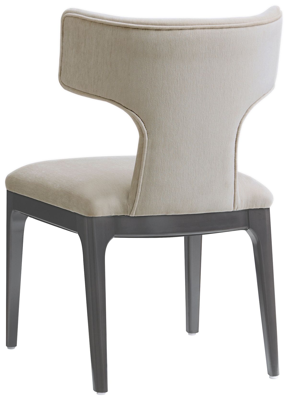 Eloria Mid-Century Modern Chenille Wood Side Chair in Taupe - Set of 2