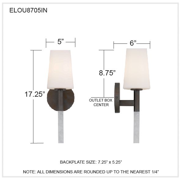 Eloura 1-Light Iron Gate Wall Sconce
