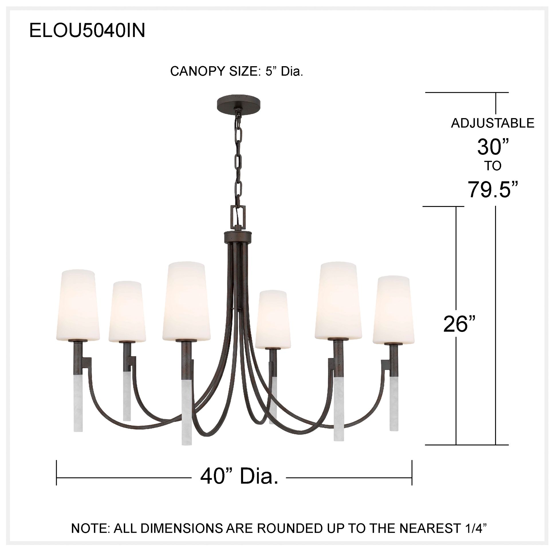 Eloura 6-Light Iron Gate Chandelier