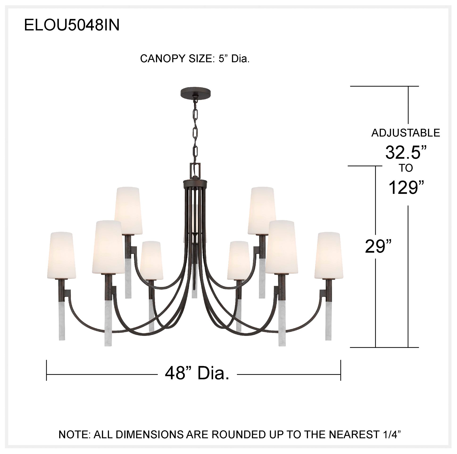 Eloura 9-Light Iron Gate Chandelier