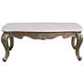 5_Elozzol 54" Wide Marble and Antique Bronze Accent Table more views