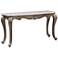 Elozzol 58" Wide Marble and Antique Bronze Accent Table