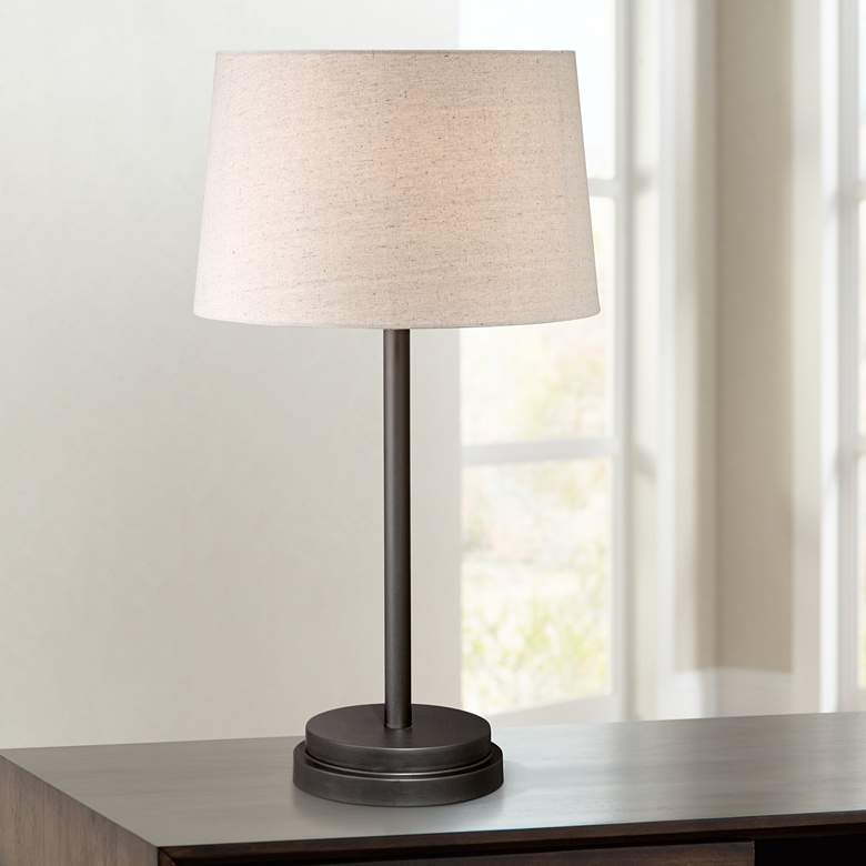 Image 1 Elroy Modern 27 inch High Dark Bronze Table Lamp